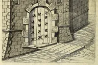 An illustration from La pyrotechnie de Hanzelet lorrain, ou sont representez les plus rares & plus appreuuez secrets des machines & des feux artificiels, propres pour assieger, battre, surprende & deffendre toutes places (1630)