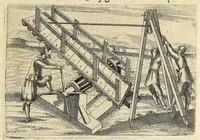 An illustration from La pyrotechnie de Hanzelet lorrain, ou sont representez les plus rares & plus appreuuez secrets des machines & des feux artificiels, propres pour assieger, battre, surprende & deffendre toutes places (1630)
