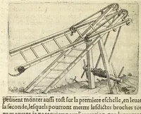 An illustration from La pyrotechnie de Hanzelet lorrain, ou sont representez les plus rares & plus appreuuez secrets des machines & des feux artificiels, propres pour assieger, battre, surprende & deffendre toutes places (1630)