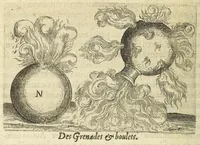 Picture 43 of 66 from La pyrotechnie de Hanzelet lorrain, ou sont representez les plus rares & plus appreuuez secrets des machines & des feux artificiels, propres pour assieger, battre, surprende & deffendre toutes places (1630), leaf 184