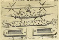 Picture 50 of 66 from La pyrotechnie de Hanzelet lorrain, ou sont representez les plus rares & plus appreuuez secrets des machines & des feux artificiels, propres pour assieger, battre, surprende & deffendre toutes places (1630), leaf 209