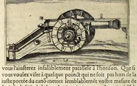 An illustration from La pyrotechnie de Hanzelet lorrain, ou sont representez les plus rares & plus appreuuez secrets des machines & des feux artificiels, propres pour assieger, battre, surprende & deffendre toutes places (1630)