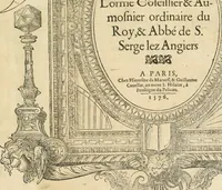 An illustration from L'architecture de Philibert de l'Orme, cõseillier & aumosnier ordinaire du roy, & abbé de S. Serge lez Angiers (1576)