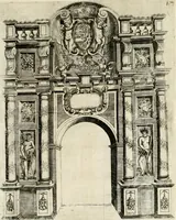Picture 30 of 32 from La reale maesta, cioé, Racconto di quanto fece la regia città di Pauia nel compire e riceuere la Sereniss. D. Maria Anna, figliuola di Ferdinando terzo, imperadore sempre augusto, e sposa del grande monarca ibero Filippo quarto, di là in passando per andarsene in Ispagna (1650), leaf 138