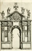 An illustration from La reale maesta, cioé, Racconto di quanto fece la regia città di Pauia nel compire e riceuere la Sereniss. D. Maria Anna, figliuola di Ferdinando terzo, imperadore sempre augusto, e sposa del grande monarca ibero Filippo quarto, di là in passando per andarsene in Ispagna (1650)