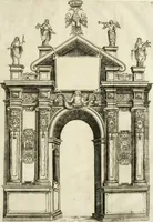 Picture 26 of 32 from La reale maesta, cioé, Racconto di quanto fece la regia città di Pauia nel compire e riceuere la Sereniss. D. Maria Anna, figliuola di Ferdinando terzo, imperadore sempre augusto, e sposa del grande monarca ibero Filippo quarto, di là in passando per andarsene in Ispagna (1650), leaf 76
