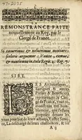 An illustration from La remontrance faicte nouuellement au Roy / (1588)