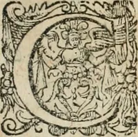 An illustration from L'arithmétique de Jean Trenchant, departie en trois liures. Ensemble vn petit discours des changes, auec l'art de calculer aux getons (1602)