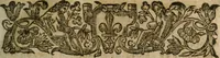 An illustration from L'arithmetiqve. Augm. de nouueau de plusieurs belles regles subtiles & briefues, traictant de diuers trafficqs de marchandises, à chacun d'iceux les regles qui y sont necessaires, outre la reduction des monnoyes, aulnages, & poids. Regles du fin or, d'argent, & alliages de metaux ... Auec plusieurs belles demandes vtiles & necessaires à l'vsage commun. Enrichie d'vne instruction & maniere de trouuer le compte faict du toisage de Lyon (1630)