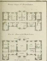 Picture 33 of 215 from L'art de bâtir des maisons de campagne : où l'on traite de leur distribution, de leur construction, & de leur decoration ... : avec l'explication de ses projets, et des desseins de menuiserie, de serrurerie, de parterres, & d'autres ornemens propres à la decoration intérieure & extérieure ... (1743), leaf 140