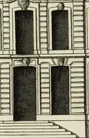 An illustration from L'art de bâtir des maisons de campagne : où l'on traite de leur distribution, de leur construction, & de leur decoration ... : avec l'explication de ses projets, et des desseins de menuiserie, de serrurerie, de parterres, & d'autres ornemens propres à la decoration intérieure & extérieure ... (1743)