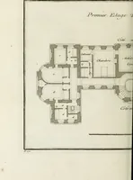 Picture 107 of 215 from L'art de bâtir des maisons de campagne : où l'on traite de leur distribution, de leur construction, & de leur decoration ... : avec l'explication de ses projets, et des desseins de menuiserie, de serrurerie, de parterres, & d'autres ornemens propres à la decoration intérieure & extérieure ... (1743), leaf 333
