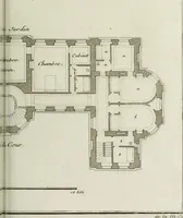 Picture 108 of 215 from L'art de bâtir des maisons de campagne : où l'on traite de leur distribution, de leur construction, & de leur decoration ... : avec l'explication de ses projets, et des desseins de menuiserie, de serrurerie, de parterres, & d'autres ornemens propres à la decoration intérieure & extérieure ... (1743), leaf 334