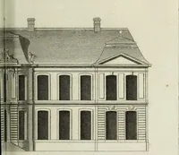 An illustration from L'art de bâtir des maisons de campagne : où l'on traite de leur distribution, de leur construction, & de leur decoration ... : avec l'explication de ses projets, et des desseins de menuiserie, de serrurerie, de parterres, & d'autres ornemens propres à la decoration intérieure & extérieure ... (1743)