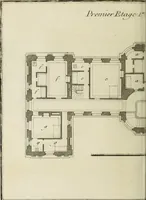 Picture 121 of 215 from L'art de bâtir des maisons de campagne : où l'on traite de leur distribution, de leur construction, & de leur decoration ... : avec l'explication de ses projets, et des desseins de menuiserie, de serrurerie, de parterres, & d'autres ornemens propres à la decoration intérieure & extérieure ... (1743), leaf 365