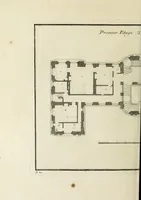 An illustration from L'art de bâtir des maisons de campagne : où l'on traite de leur distribution, de leur construction, & de leur decoration ... : avec l'explication de ses projets, et des desseins de menuiserie, de serrurerie, de parterres, & d'autres ornemens propres à la decoration intérieure & extérieure ... (1743)