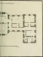An illustration from L'art de bâtir des maisons de campagne : où l'on traite de leur distribution, de leur construction, & de leur decoration ... : avec l'explication de ses projets, et des desseins de menuiserie, de serrurerie, de parterres, & d'autres ornemens propres à la decoration intérieure & extérieure ... (1743)