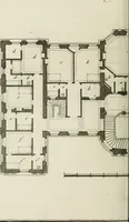An illustration from L'art de bâtir des maisons de campagne : où l'on traite de leur distribution, de leur construction, & de leur decoration ... : avec l'explication de ses projets, et des desseins de menuiserie, de serrurerie, de parterres, & d'autres ornemens propres à la decoration intérieure & extérieure ... (1743)