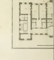 An illustration from L'art de bâtir des maisons de campagne : où l'on traite de leur distribution, de leur construction, & de leur decoration ... : avec l'explication de ses projets, et des desseins de menuiserie, de serrurerie, de parterres, & d'autres ornemens propres à la decoration intérieure & extérieure ... (1743)