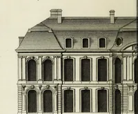 An illustration from L'art de bâtir des maisons de campagne : où l'on traite de leur distribution, de leur construction, & de leur decoration ... : avec l'explication de ses projets, et des desseins de menuiserie, de serrurerie, de parterres, & d'autres ornemens propres à la decoration intérieure & extérieure ... (1743)