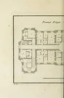 An illustration from L'art de bâtir des maisons de campagne : où l'on traite de leur distribution, de leur construction, & de leur decoration ... : avec l'explication de ses projets, et des desseins de menuiserie, de serrurerie, de parterres, & d'autres ornemens propres à la decoration intérieure & extérieure ... (1743)