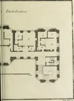 An illustration from L'art de bâtir des maisons de campagne : où l'on traite de leur distribution, de leur construction, & de leur decoration ... : avec l'explication de ses projets, et des desseins de menuiserie, de serrurerie, de parterres, & d'autres ornemens propres à la decoration intérieure & extérieure ... (1743)
