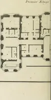 An illustration from L'art de bâtir des maisons de campagne : où l'on traite de leur distribution, de leur construction, & de leur decoration ... : avec l'explication de ses projets, et des desseins de menuiserie, de serrurerie, de parterres, & d'autres ornemens propres à la decoration intérieure & extérieure ... (1743)