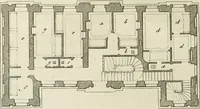 An illustration from L'art de bâtir des maisons de campagne : où l'on traite de leur distribution, de leur construction, & de leur decoration ... : avec l'explication de ses projets, et des desseins de menuiserie, de serrurerie, de parterres, & d'autres ornemens propres à la decoration intérieure & extérieure ... (1743)