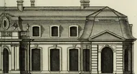 An illustration from L'art de bâtir des maisons de campagne : où l'on traite de leur distribution, de leur construction, & de leur decoration ... : avec l'explication de ses projets, et des desseins de menuiserie, de serrurerie, de parterres, & d'autres ornemens propres à la decoration intérieure & extérieure ... (1743)