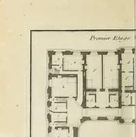 Picture 202 of 215 from L'art de bâtir des maisons de campagne : où l'on traite de leur distribution, de leur construction, & de leur decoration ... : avec l'explication de ses projets, et des desseins de menuiserie, de serrurerie, de parterres, & d'autres ornemens propres à la decoration intérieure & extérieure ... (1743), leaf 567