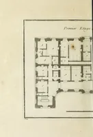 An illustration from L'art de bâtir des maisons de campagne : où l'on traite de leur distribution, de leur construction, & de leur decoration ... : avec l'explication de ses projets, et des desseins de menuiserie, de serrurerie, de parterres, & d'autres ornemens propres à la decoration intérieure & extérieure ... (1743)