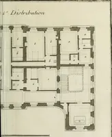 An illustration from L'art de bâtir des maisons de campagne : où l'on traite de leur distribution, de leur construction, & de leur decoration ... : avec l'explication de ses projets, et des desseins de menuiserie, de serrurerie, de parterres, & d'autres ornemens propres à la decoration intérieure & extérieure ... (1743)