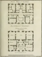 Picture 9 of 215 from L'art de bâtir des maisons de campagne : où l'on traite de leur distribution, de leur construction, & de leur decoration ... : avec l'explication de ses projets, et des desseins de menuiserie, de serrurerie, de parterres, & d'autres ornemens propres à la decoration intérieure & extérieure ... (1743), leaf 60