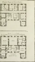Picture 12 of 215 from L'art de bâtir des maisons de campagne : où l'on traite de leur distribution, de leur construction, & de leur decoration ... : avec l'explication de ses projets, et des desseins de menuiserie, de serrurerie, de parterres, & d'autres ornemens propres à la decoration intérieure & extérieure ... (1743), leaf 74