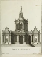 An illustration from L'art de bâtir des maisons de campagne : où l'on traite de leur distribution, de leur construction, & de leur decoration ... : avec l'explication de ses projets, et des desseins de menuiserie, de serrurerie, de parterres, & d'autres ornemens propres à la decoration intérieure & extérieure ... (1743)