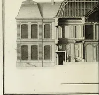 An illustration from L'art de bâtir des maisons de campagne : où l'on traite de leur distribution, de leur construction, & de leur decoration ... : avec l'explication de ses projets, et des desseins de menuiserie, de serrurerie, de parterres, & d'autres ornemens propres à la decoration intérieure & extérieure ... (1743)