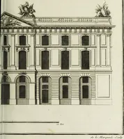 An illustration from L'art de bâtir des maisons de campagne : où l'on traite de leur distribution, de leur construction, & de leur decoration ... : avec l'explication de ses projets, et des desseins de menuiserie, de serrurerie, de parterres, & d'autres ornemens propres à la decoration intérieure & extérieure ... (1743)