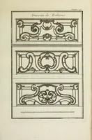 An illustration from L'art de bâtir des maisons de campagne : où l'on traite de leur distribution, de leur construction, & de leur decoration ... : avec l'explication de ses projets, et des desseins de menuiserie, de serrurerie, de parterres, & d'autres ornemens propres à la decoration intérieure & extérieure ... (1743)