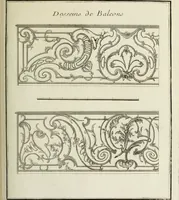 An illustration from L'art de bâtir des maisons de campagne : où l'on traite de leur distribution, de leur construction, & de leur decoration ... : avec l'explication de ses projets, et des desseins de menuiserie, de serrurerie, de parterres, & d'autres ornemens propres à la decoration intérieure & extérieure ... (1743)