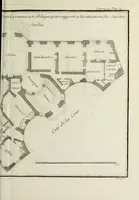 An illustration from L'art de bâtir des maisons de campagne : où l'on traite de leur distribution, de leur construction, & de leur decoration ... : avec l'explication de ses projets, et des desseins de menuiserie, de serrurerie, de parterres, & d'autres ornemens propres à la decoration intérieure & extérieure ... (1743)