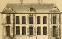 An illustration from L'art de bâtir des maisons de campagne : où L'on traite de leur distribution, de leur construction, & de leur decoration ... Avec l'explication de ces projets, et des desseins de menuiserie, de serrurerie, de parterres, & d'autres ornemens propres à la decoration intérieure & extérieure ... (1761)