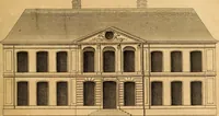 An illustration from L'art de bâtir des maisons de campagne : où L'on traite de leur distribution, de leur construction, & de leur decoration ... Avec l'explication de ces projets, et des desseins de menuiserie, de serrurerie, de parterres, & d'autres ornemens propres à la decoration intérieure & extérieure ... (1761)