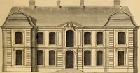An illustration from L'art de bâtir des maisons de campagne : où L'on traite de leur distribution, de leur construction, & de leur decoration ... Avec l'explication de ces projets, et des desseins de menuiserie, de serrurerie, de parterres, & d'autres ornemens propres à la decoration intérieure & extérieure ... (1761)