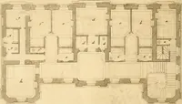 An illustration from L'art de bâtir des maisons de campagne : où L'on traite de leur distribution, de leur construction, & de leur decoration ... Avec l'explication de ces projets, et des desseins de menuiserie, de serrurerie, de parterres, & d'autres ornemens propres à la decoration intérieure & extérieure ... (1761)