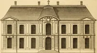 An illustration from L'art de bâtir des maisons de campagne : où L'on traite de leur distribution, de leur construction, & de leur decoration ... Avec l'explication de ces projets, et des desseins de menuiserie, de serrurerie, de parterres, & d'autres ornemens propres à la decoration intérieure & extérieure ... (1761)
