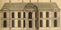 An illustration from L'art de bâtir des maisons de campagne : où L'on traite de leur distribution, de leur construction, & de leur decoration ... Avec l'explication de ces projets, et des desseins de menuiserie, de serrurerie, de parterres, & d'autres ornemens propres à la decoration intérieure & extérieure ... (1761)