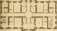 An illustration from L'art de bâtir des maisons de campagne : où L'on traite de leur distribution, de leur construction, & de leur decoration ... Avec l'explication de ces projets, et des desseins de menuiserie, de serrurerie, de parterres, & d'autres ornemens propres à la decoration intérieure & extérieure ... (1761)