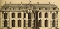 An illustration from L'art de bâtir des maisons de campagne : où L'on traite de leur distribution, de leur construction, & de leur decoration ... Avec l'explication de ces projets, et des desseins de menuiserie, de serrurerie, de parterres, & d'autres ornemens propres à la decoration intérieure & extérieure ... (1761)