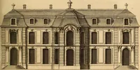 An illustration from L'art de bâtir des maisons de campagne : où L'on traite de leur distribution, de leur construction, & de leur decoration ... Avec l'explication de ces projets, et des desseins de menuiserie, de serrurerie, de parterres, & d'autres ornemens propres à la decoration intérieure & extérieure ... (1761)
