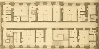 An illustration from L'art de bâtir des maisons de campagne : où L'on traite de leur distribution, de leur construction, & de leur decoration ... Avec l'explication de ces projets, et des desseins de menuiserie, de serrurerie, de parterres, & d'autres ornemens propres à la decoration intérieure & extérieure ... (1761)